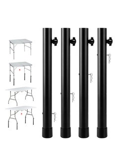 Buy Adjustable Table Leg, Folding Tables Extenders and Risers, Metal Heavy Duty Desk Leg Risers, Suitable for Straight and Bent Legs Extensions, 4 Levels, 4 Pcs in Saudi Arabia