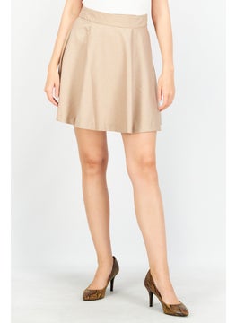 اشتري Women Plain Skirts, Tan في السعودية