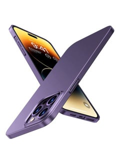 اشتري OriginFit for iPhone 14 Pro Case Slim Fit, Super Thin Lightweight Hard PC Cover ONLY Compatible with iPhone 14 Pro Phone Case-6.1 Inch - Midnight Purple في الامارات