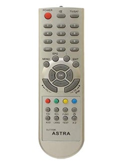 Buy Remote Control A29026 For Astra Receiver 7000/8000/8400/8500/9000/9500, Silver in Saudi Arabia