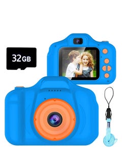 اشتري كاميرا سيلفي للأطفال من بيبي فيت ، هدايا عيد ميلاد للأولاد ، كاميرات فيديو رقمية عالية الدقة للأطفال الصغار ، لعبة محمولة للأولاد والبنات مع بطاقة SD سعة 32 جيجابايت - أزرق داكن في الامارات