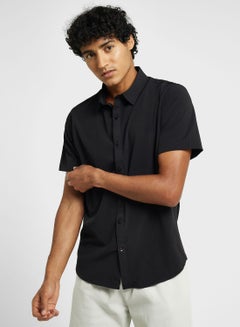 Buy Thomas Scott Classic Slim Fit 4 Way Stretch Spread Collar Casual Shirt in UAE