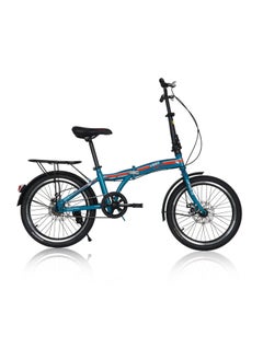 اشتري Vego Fold 20 Inch Single Speed Folding Bike - Blue في الامارات