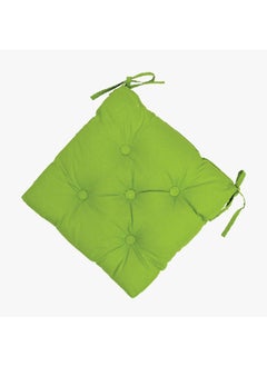 اشتري Ayaana Chair Pad Polyester Canvas Dyed Chair Pad For Living Room  L 40 x W 40 cm  Green في الامارات