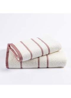 Buy Cozmo Hand Towel, Ivory & Blush - 500 GSM, 80x50 cm in UAE