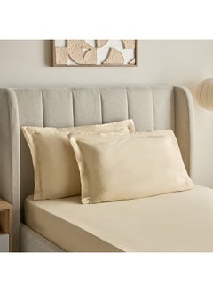 اشتري Houston Daisley 2-Piece Cotton Pillow Sham Set 75 x 50 x 5 cm في الامارات