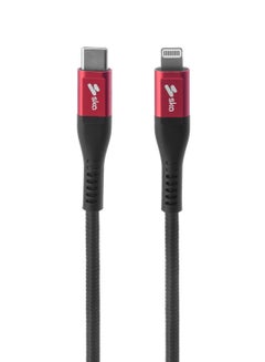 Buy Swift CC1200 USB-C to Lightning Charge Sync Cable Kevlar Braided 2M Black in UAE