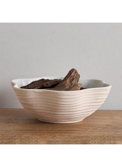 اشتري Tilden Natural Design Ceramic Deco Bowl 25.5 x 25.5 x 8.5 cm في السعودية