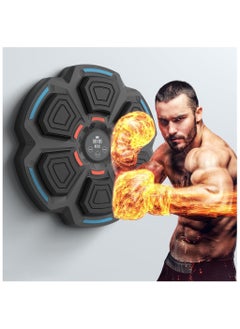 Buy Upgraded Smart Music Boxing Machine, Wall-Mounted Bluetooth Electronic Boxing Machine with Boxing Gloves, Smart Display Target Suitable for Indoor Fighting Games in Saudi Arabia