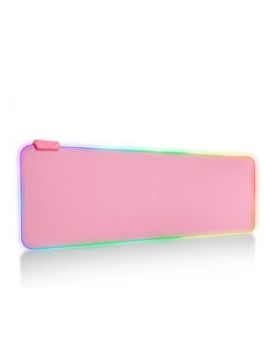 اشتري Pink RGB Mouse Pad ,Large Gaming Mouse Pad , 14 Lighting Modes ,80 CM x 30 CM في مصر