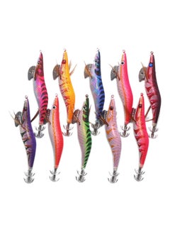 Buy Set Of 10 Pieces Luminous Saltwater Squid Jig Cuttlefish Fishing Lure Bait Tackle With Hook 20 x 20cm in Saudi Arabia