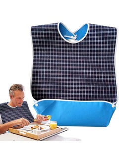 Buy Adult Bibs, Waterproof Eldly Bib, Adult Washable Dining Bibs Mealtime Bib Clothing Protector, for Elderly Men Women, Reusable Clothing Protector in Saudi Arabia