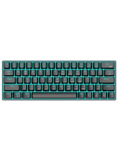 اشتري 63 Keys Wired Mechanical Gaming Keyboard Rgb Backlit Ultra Compact Mini Keyboard Waterproof Mini Compact 63 Keys Keyboard For PC Mac Gamer Typist Travel Easy Black في الامارات