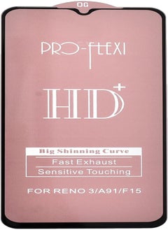 اشتري Pro Flexi HD+ Tempered Glass Screen Protector With Anti Scratch Layer And High Transparency For Oppo Reno3 / A91 6.4" - Clear في مصر