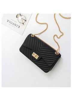 Buy Small Quilted Shoulder Purses and Handbags for Women Crossbody Bags with Sliding Gold Chain Strap in Saudi Arabia