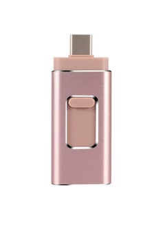 Buy 32GB USB Flash Drive, Shock Proof 3-in-1 External USB Flash Drive, Safe And Stable USB Memory Stick, Convenient And Fast Metal Body Flash Drive, Rose Gold (Type-C Interface + apple Head + USB) in Saudi Arabia