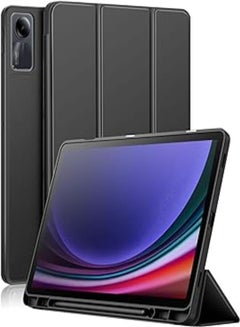اشتري Dl3 Mobilak Smart Case For Xiaomi Redmi Pad SE 11 inch Tablet 2023 Cover with Pencil Holder, Soft TPU Smart Stand Back Cover Auto Wake/Sleep (Black) في مصر