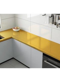 اشتري Gold Self-Adhesive Wallpaper Stainless Steel Contact Paper for Kitchen 60x300cm في السعودية