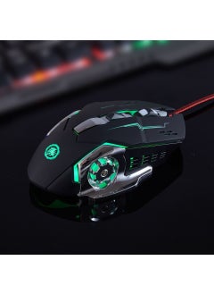 Buy E-sports new hot wheels charging wireless mouse mute office gaming laptop Bluetooth dual-mode mouse T2 wired black (audible) in UAE