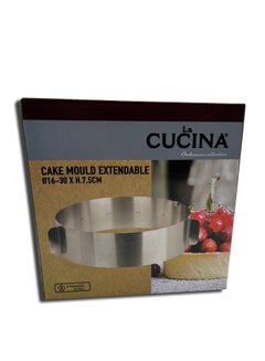 Buy Stainless Steel Cake Mould Extendable 16-30x7x5 cm in UAE