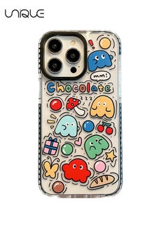 Buy Compatible iPhone 15Pro Max Case, Retro Aesthetic Collage Vintage Chic Vibe Hippie Indie Groovy Stickers Graphic for Girls Women Soft Silica Gel Slim Shockproof Protective Case in UAE