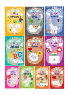 Buy Little Colouring Books-Rangoli,Shapes, Toys, Things Around,Snacks,Objects, Games,Flages,Cattoons,Col [Paperback] in UAE