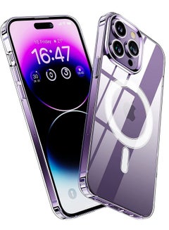 اشتري جراب iPhone 14 Pro Max Magsafe 2022 جراب مغناطيسي رفيع ومضاد للصفرة ومضاد للخدش وظهر صلب شفاف. في الامارات