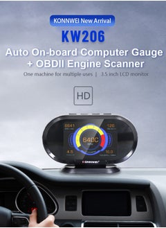 Buy KONNWEI HUD 3.5in Hud Head Up Display Car Speedometer OBDII Smart Digital Trip Computer OBDII Scanner OBDII Diagnostic Tool Speed Alarm in Saudi Arabia