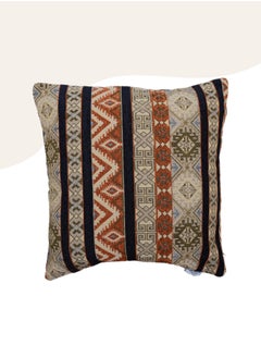 Buy Cushion Cover,45X45 Cm (18X18 inch) 1-Pcs Decorative Throw Pillowcases Without Filler With Beautiful Abstract Art For Sofa Bed Living Room And Couch, Brown Grey in Saudi Arabia