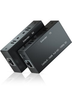 Buy HDMI Extender Up to 60 Meters/196ft, 1080P HDMI Transmitter and Receiver, HDMI Ethernet Sender Repeater Over Singal RJ45 Cat5e/Cat6/Cat7 Ethernet LAN Cable, HDMI to RJ45 and RJ45 to HDMI Transmitter in UAE