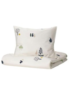 Buy Duvet Cover And Pillowcase, Forest Animal Pattern/Multicolour, 150X200/50X80 Cm in Saudi Arabia