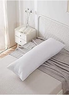 اشتري Plain Cotton Pillow Case 50*100 cm - White في مصر