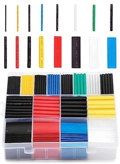 Buy Goolsky 580 pcs 2:1 Heat Shrink Tubing Kit 6 Colors 11 Sizes Assorted Sleeving Tube Wrap Cable Wire Kit for DIY in UAE