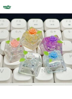 Buy 1pc Handmade Translucent Sculpted Camellia Flower Keycaps, Renew Your Keyboard With Unique Personal Creativity, Fit For Mechanical Keyboards OEM R4 Height in UAE