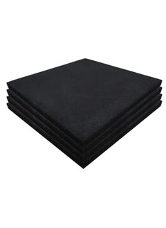 Buy YALLA HomeGym 30MM EXTRA THICK Rubber Heavy-Duty Gym Floor Mat, Commercial Gym Rubber Floor Tiles Shock Absorbing 1 Squared Meter (BLACK) in UAE