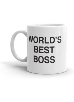 Buy The Office World's Best Boss White Mug - Official Coffee Mug 11 oz. White | By Spoil Your Wall in UAE