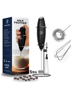 اشتري Prime Perks® | Double Whisk Milk Frother with Stand, Coffee Mixer, Handheld Foam Maker with Stainless Electric Whisk For Coffee, Cappuccino, Latte, Frappe, Matcha, Hot Chocolate في الامارات