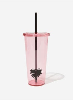 Buy Black Pink X Typo Sipper Smoothie Cup in UAE