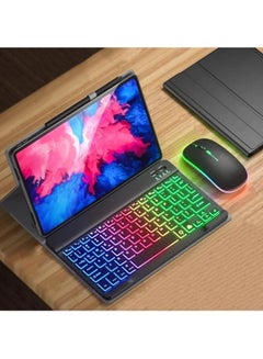 Buy Arabic and English Backlit Keyboard Case Compatible with Xiaomi Mi Pad 6 / Pad 6 Pro 11 Inch 2023 Bluetooth Keyboard Mouse Cover For Mi Pad 6/6 Pro in Saudi Arabia