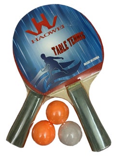 Buy Haowei Table Tennis Set Including 2 Table Tennis Rackets & 3 Table Tennis Balls for Indoor and Outdoor Play 2 Player Table Tennis Set Table Tennis Racquet in UAE