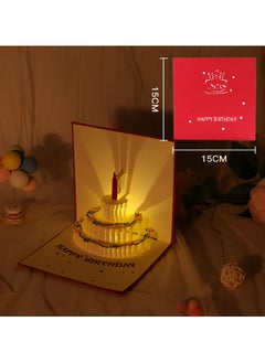 اشتري Music and Lighting Design 3D Pop-Up Card, Greeting Card for Birthday, Sturdy and Solid Cardstock Gift Card with Envelope and Thank You Card في الامارات