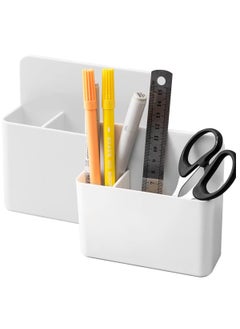 Buy Magnetic Pen and Eraser Holder for Whiteboard, Magnet Pen Holder for Fridge, Locker, School, Office, Home, Magnetic Marker Pen Pencil Organizer 2 Packs in UAE