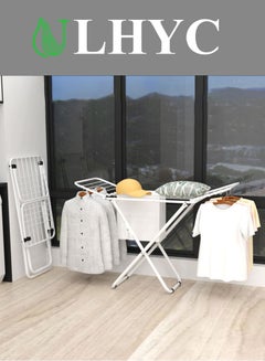 Buy X-Shaped Floor-Standing Clothes Drying Rack Balcony Folding Clothes Drying Rack Indoor and Outdoor Installation-Free Quilt Storage Clothes Rack（145cm*86cm） in Saudi Arabia