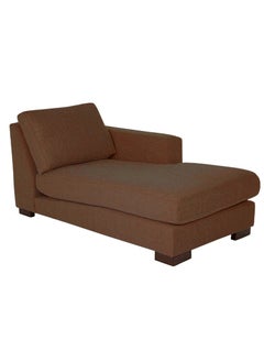 Buy Right Corner Sofa with Left Armrest Upholstered in Linen - Brown in Saudi Arabia