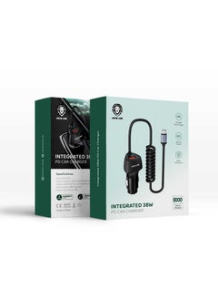 Buy Integrated 38W Car Charger (Type-C Output) 5000 Bend Tested & Multi Protection - Black in UAE