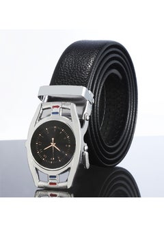 Buy 125CM Creative Casual Versatile Wear Resistant Leather Automatic Buckle Belt in UAE