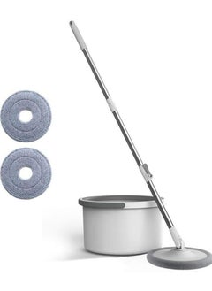 Buy Magic Spin Mop and Bucket Set, Sewage separation mop with Water Filtration Spinner And Dry Wet Self Wringing for Wood, Hardwood, Laminate, Tile. in UAE