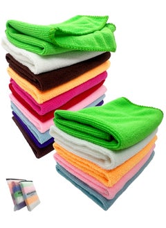 Buy 15pcs Microfiber Cleaning Towels 30x30cm, All Purpose Cleaning Cloth, Kitchen Cleaning Cloth, Dusting Cloth, Car Wash Cloth, Hand Cleaning Cloth, Super Absorbent Cloth, Reusable Cloth (15 pcs) in UAE