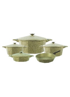 Buy 9Pcs Oven Safe Granite Cookware - Beige Color in UAE