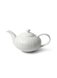 اشتري Teapot Porcelain Kettle,Elegance White Stylish Pot For Blooming and Loose Leaf Tea Maker, Dishwasher Safe, For Tea Lover 1000ml في الامارات